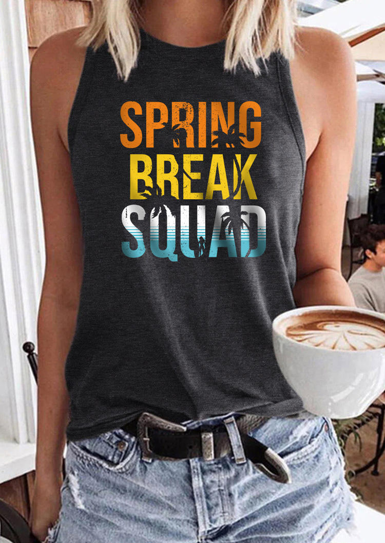 

Spring Break Squad Coconut Tree Tank - Dark Grey, Gray, SCM012657