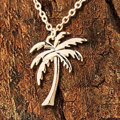 Coconut Tree Pendant Necklace