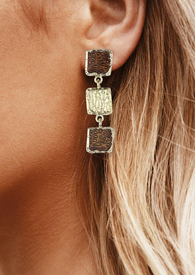 

Vintage Square Tassel Earrings, Multicolor, SCM012645