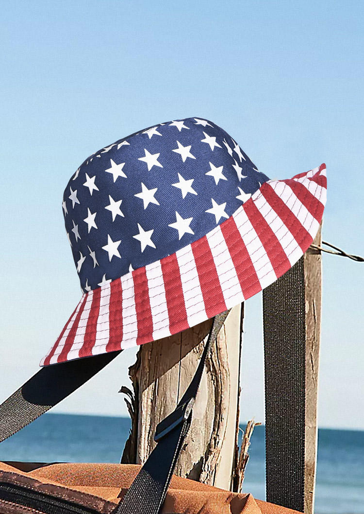 

American Flag Fisherman Hat, Multicolor, SCM012967