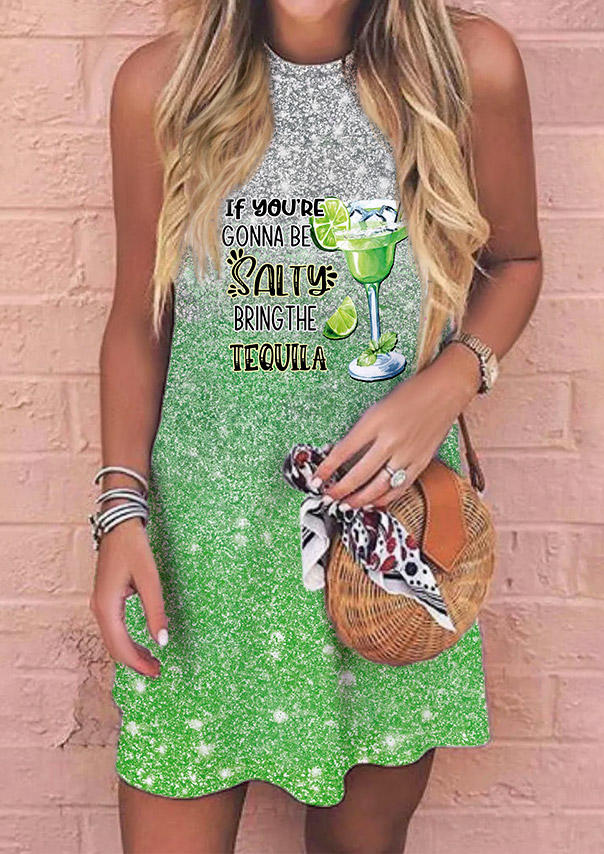 

If You're Gonna Be Salty Bring The Tequila Mini Dress, Multicolor, SCM012561