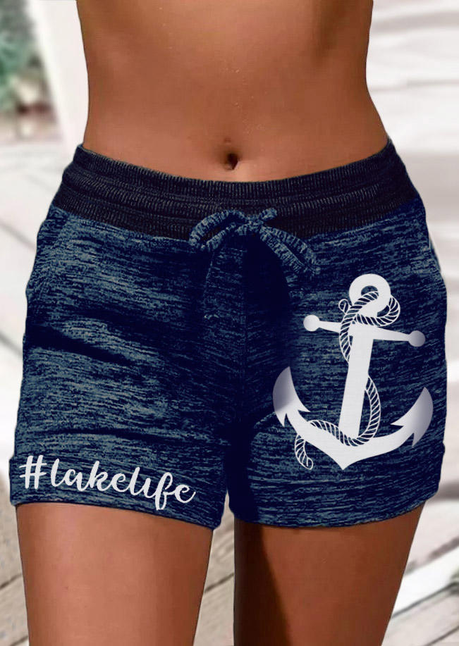 

Lake Life Anchor Drawstring Pocket Shorts - Blue, SCM012939