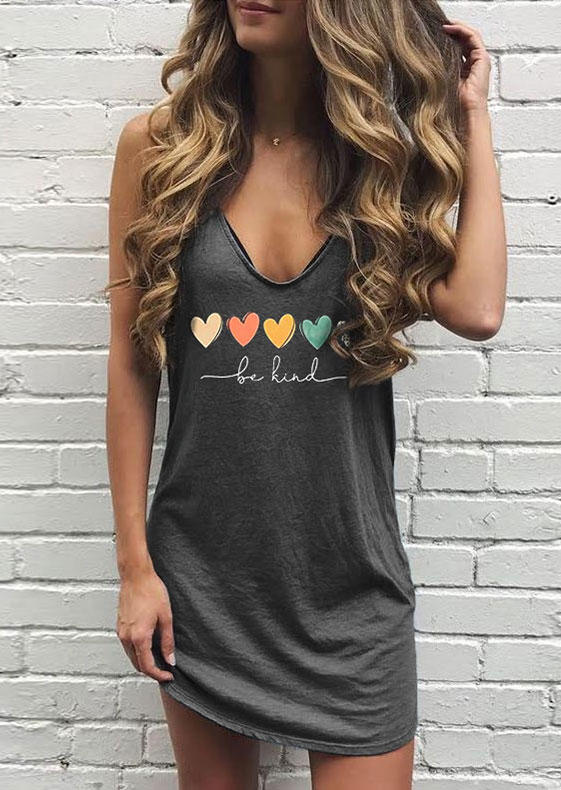 

Be Kind Heart Leopard Mini Dress - Gray, SCM012349
