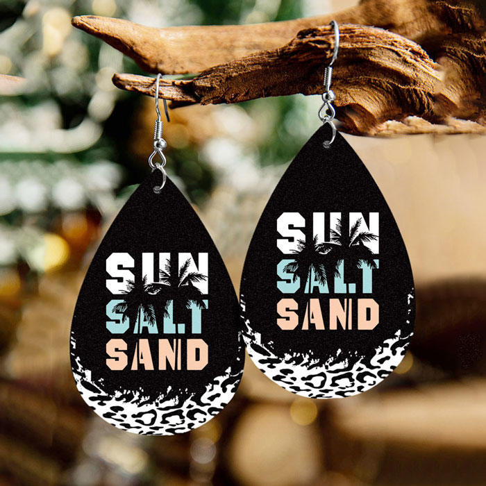 Sun Salt Sand Coconut Tree Earrings