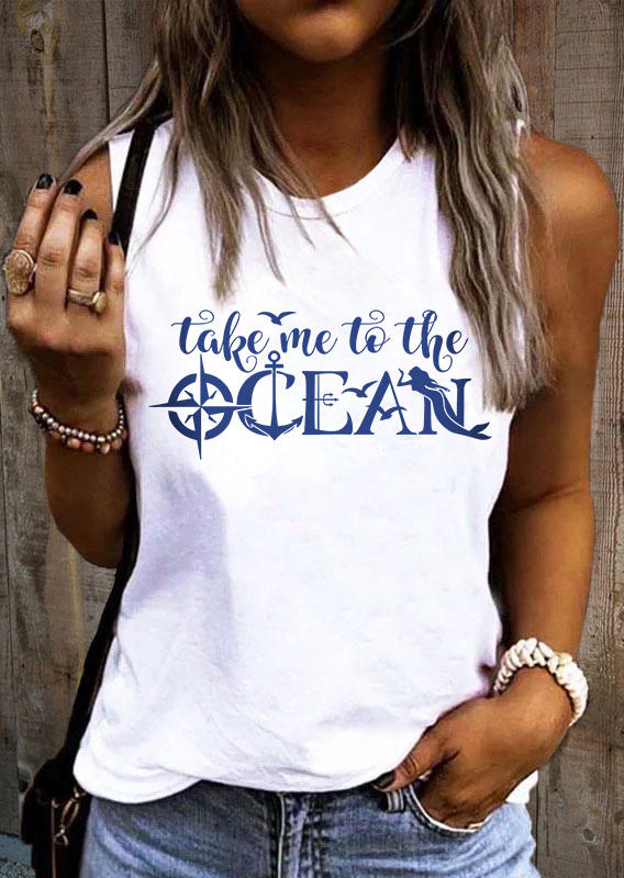 

Take Me To The Ocean O-Neck Tank - White, SCM013337