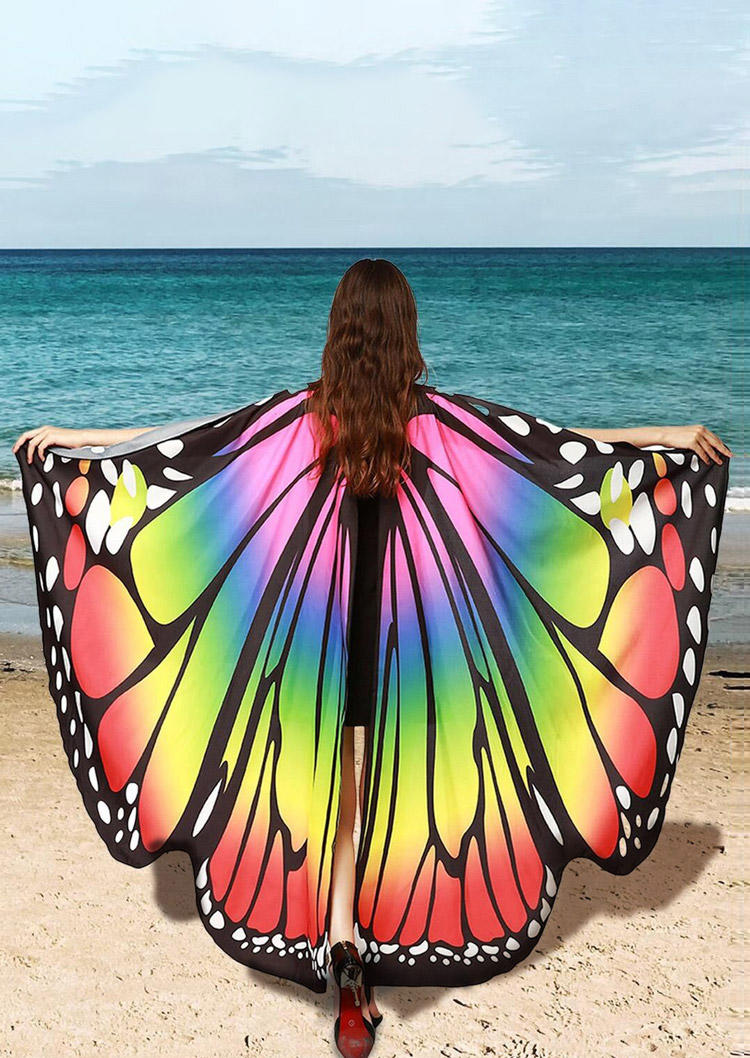 

Colorful Butterfly Costume Cape, Multicolor, SCM012858