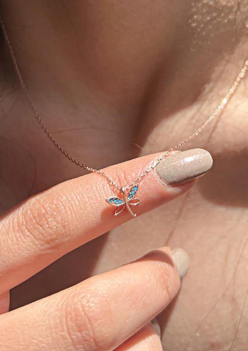 

Simple Dragonfly Hollow Out Alloy Necklace, Gold;silver, SCM013022