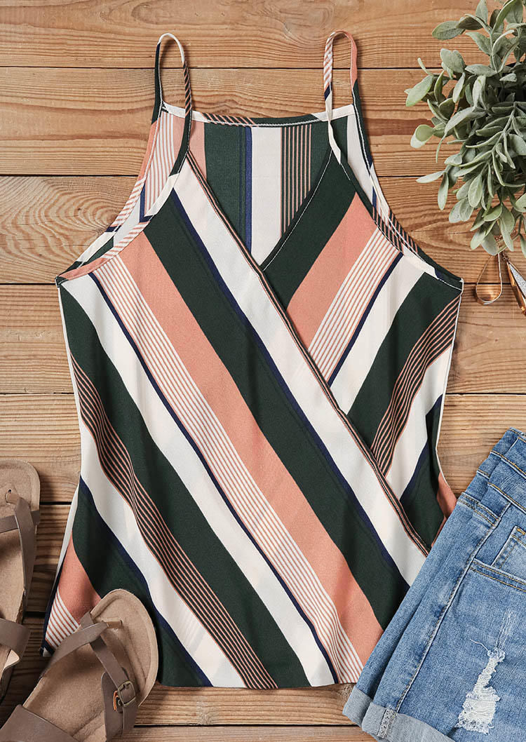 Colorful Striped V-Neck Camisole