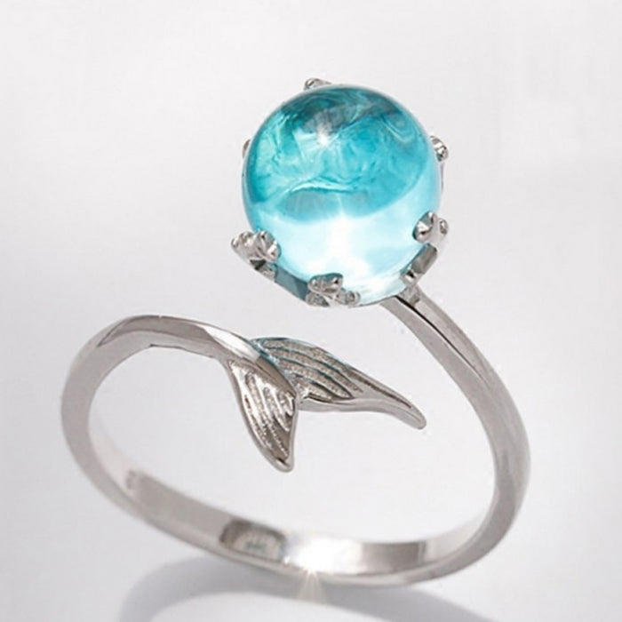 Ocean Crystal Mermaid Alloy Ring