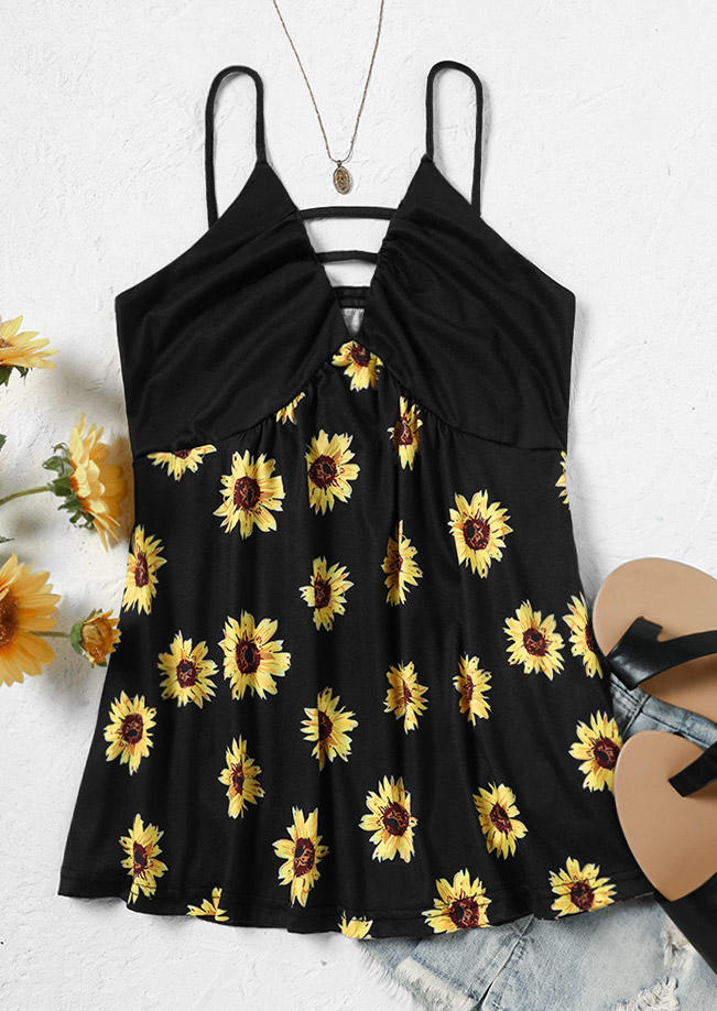 Sunflower Ruffled Hollow Out Camisole