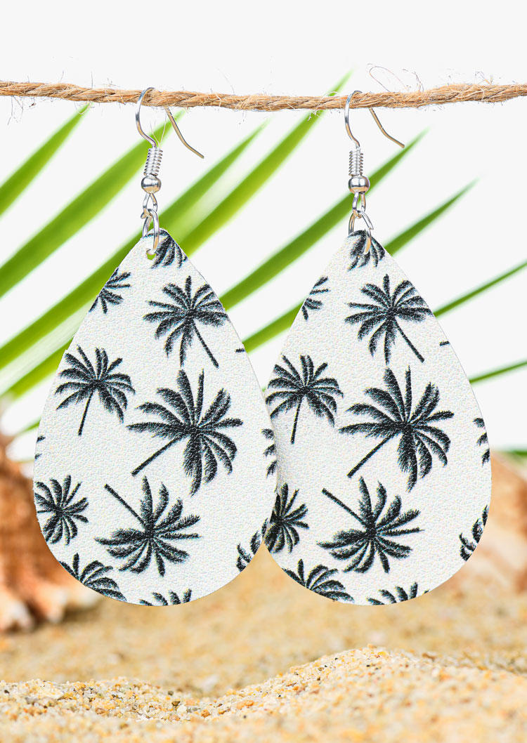 

Coconut Tree Water Drop Earrings, White, SCM012572