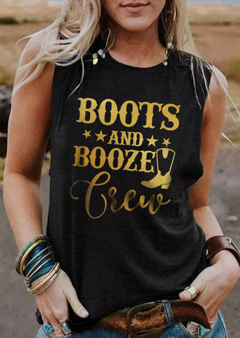 

Boots And Booze Crew Casual Tank - Black, SCM012132