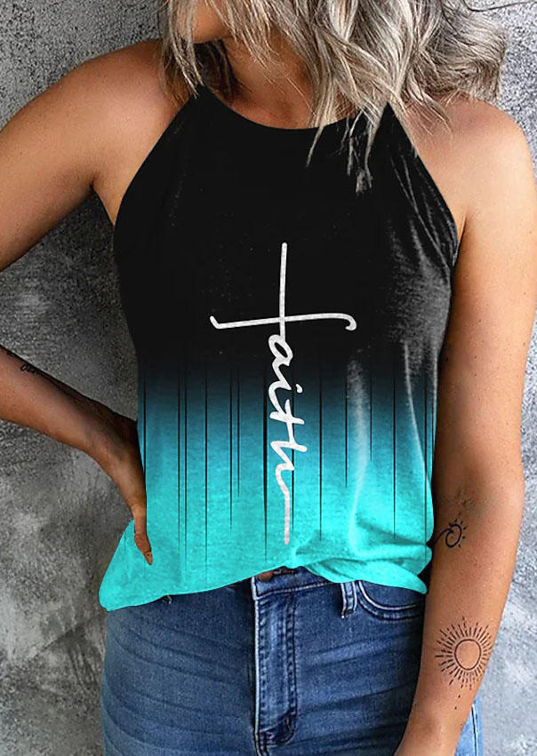 

Faith Gradient Casual Camisole - Blue, SCM013600