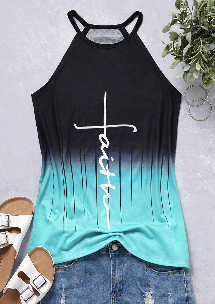 Faith Gradient Casual Camisole - Blue