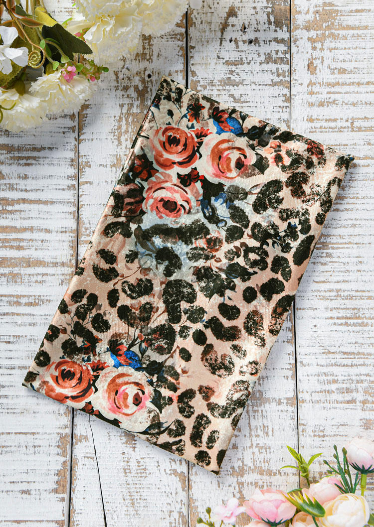 

Floral Leopard Elastic Sports Wide Headband, Multicolor, SCM013088