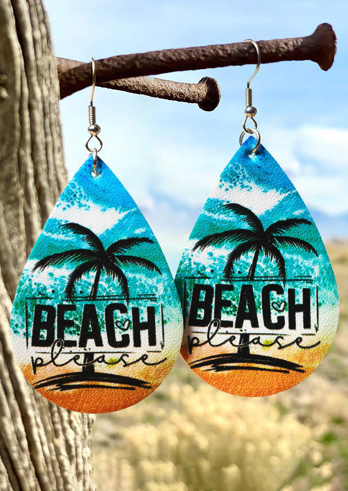 

Beach Please Coconut Tree Earrings, Multicolor, SCM013744