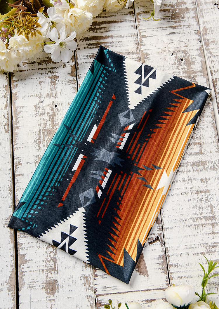 

Aztec Geometric Yoga Wide Headband, Multicolor, SCM002926