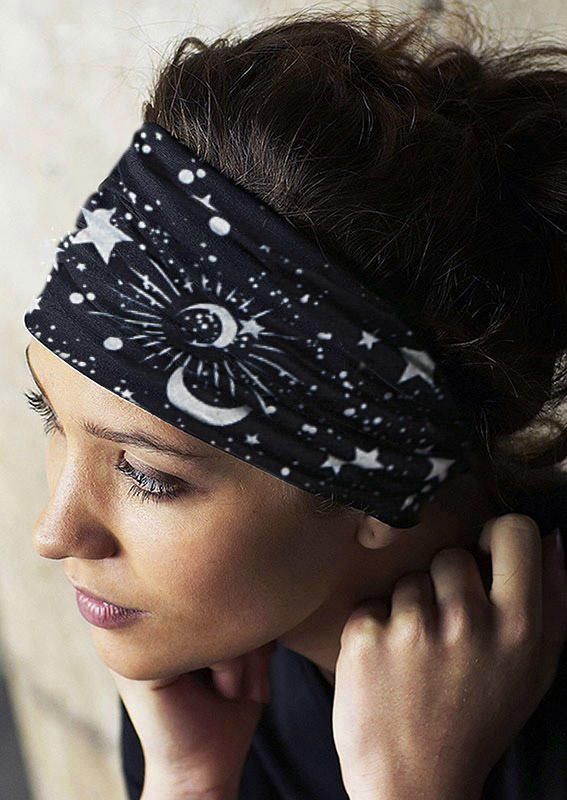 

Star Moon Yoga Sports Headband - Black, SCM007911