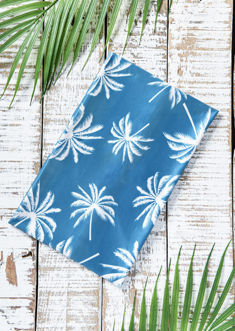 

Coconut Tree Elastic Sports Wide Headband, Blue, SCM013841