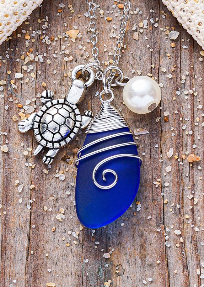 

Sea Turtle Pearl Pendant Necklace, Silver, SCM013795