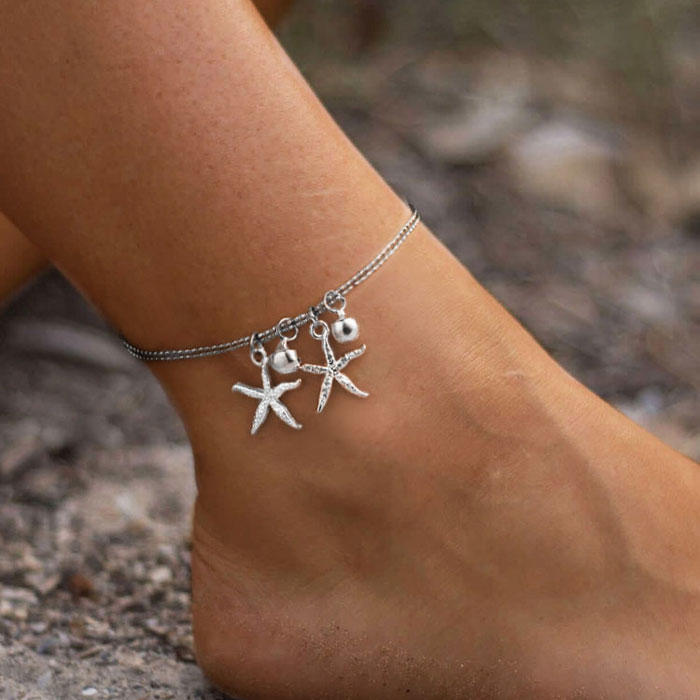 Starfish Bell Dual-Layered Anklet