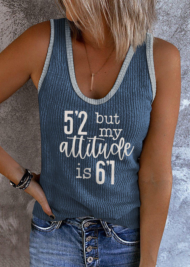 

5'2 But My Attitude Is 6'1 Tank - Deep Blue, SCM014190