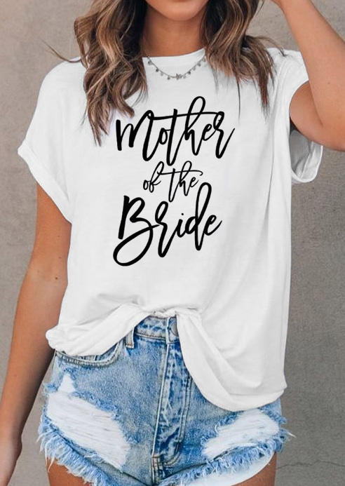 

Mother Of The Bride T-Shirt Tee - White, SCM014500