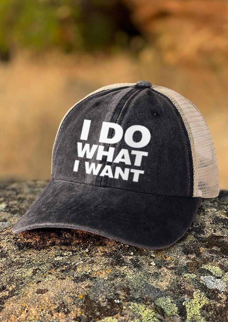 

I Do What I Want Mesh Baseball Cap, Black, SCM014504
