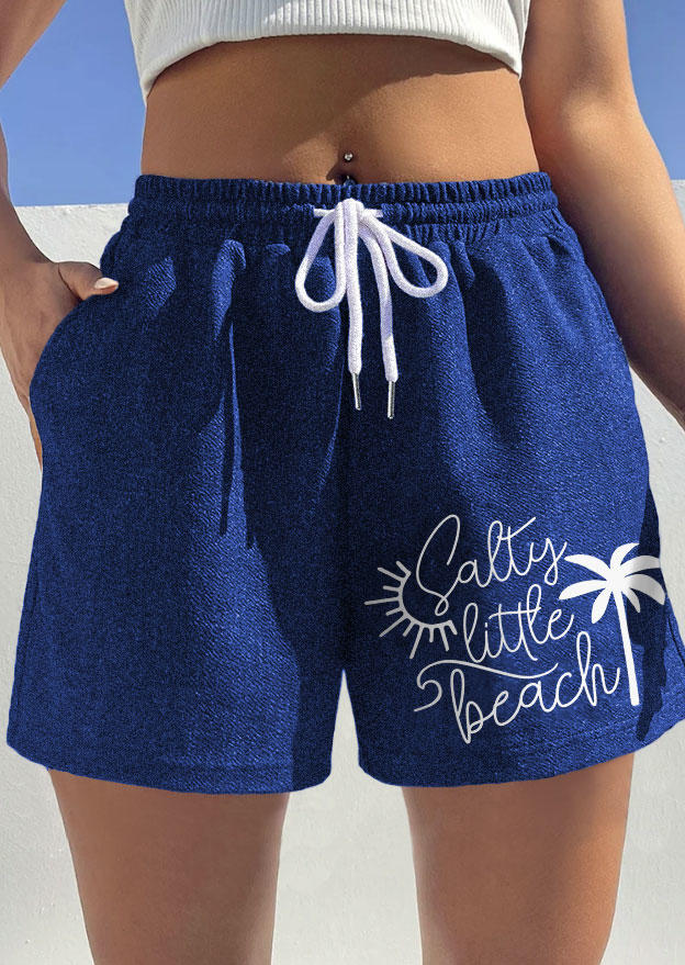 

Salty Little Beach Coconut Tree Shorts - Blue, SCM014462