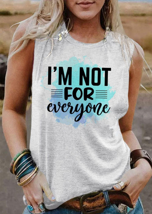 

I'm Not For Everyone Tank - Light Grey, Gray, SCM014903