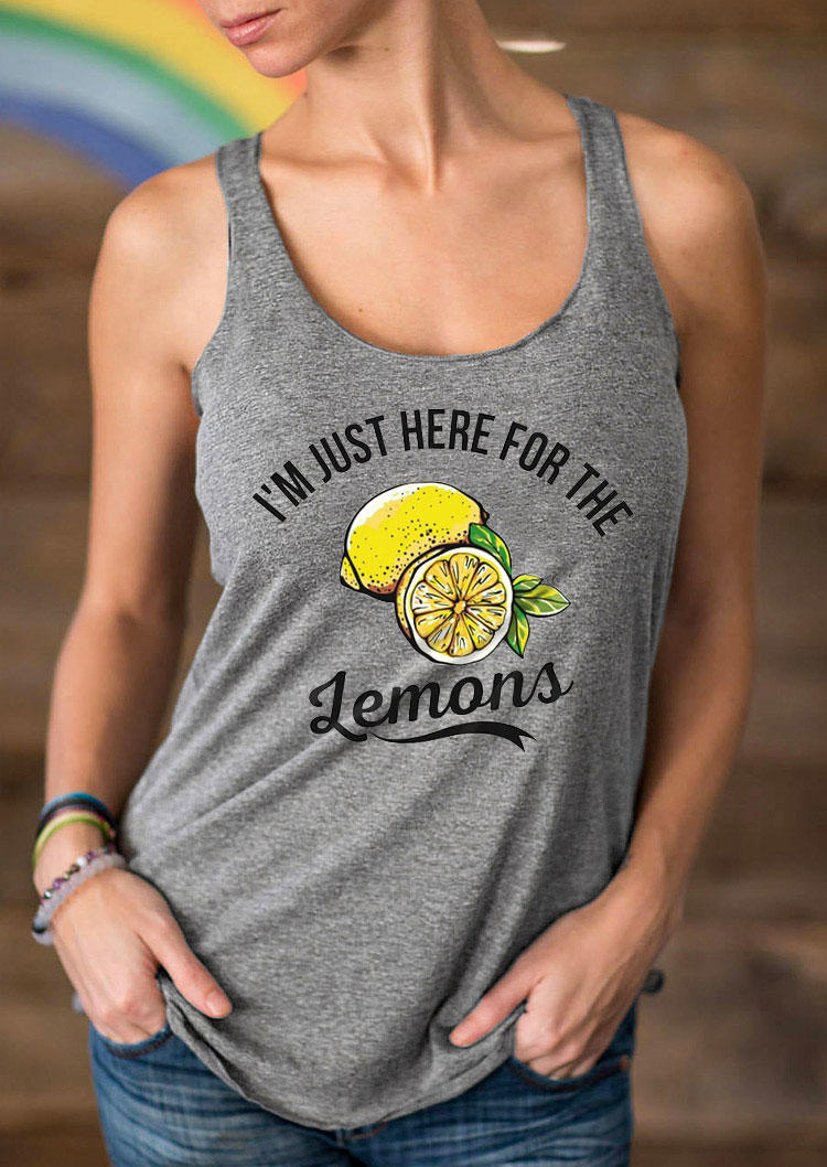 

I' Just Here For The Lemons Tank - Gray, SCM015003