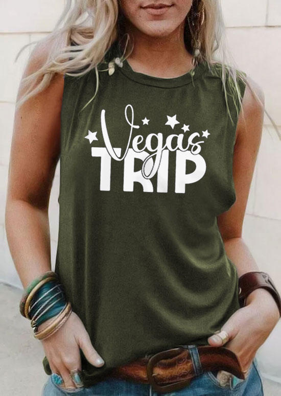 

Vegas Trip Star Tank - Army Green, SCM015005