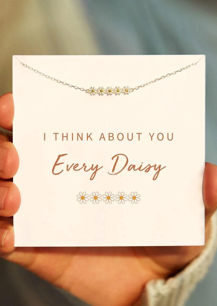 

Daisy Sweet Adjustable Alloy Bracelet With Card, Multicolor, SCM014911