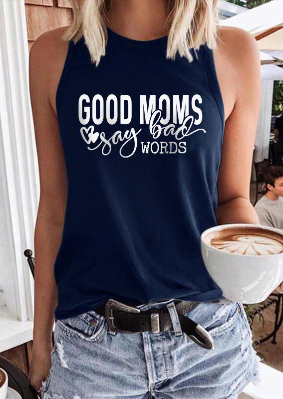 

Good Moms Say Bad Words Racerback Tank - Navy Blue, SCM015346