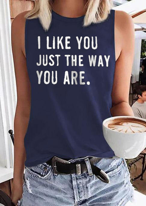 

I Like You Just The Way You Are Tank - Navy Blue, SCM015414