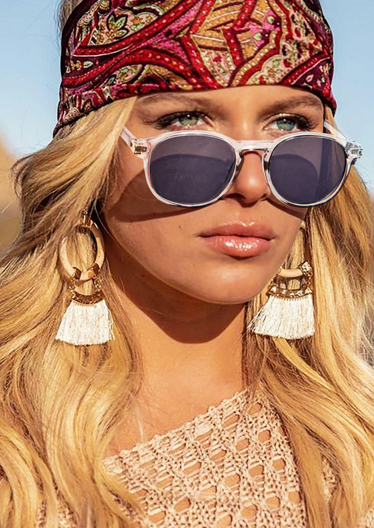 

Summer Plastic Frame Sunglasses, Gray, SCM014957