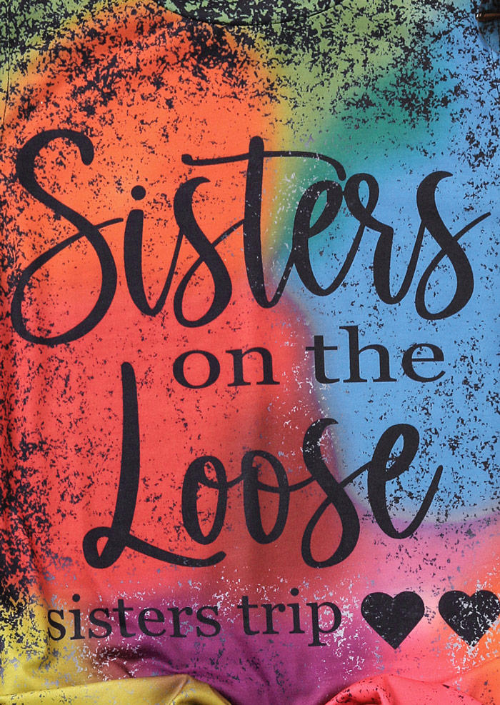 Sisters On The Loose Sisters Trip Heart Tie Dye Tank