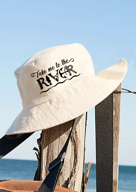 

Take Me To The River Anchor Fisherman Hat - Beige, White, SCM015369