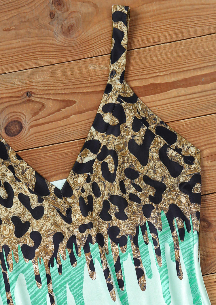 Leopard Casual V-Neck Camisole