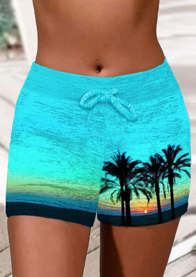 

Coconut Tree Sun Gradient Shorts - Lake Blue, SCM015158