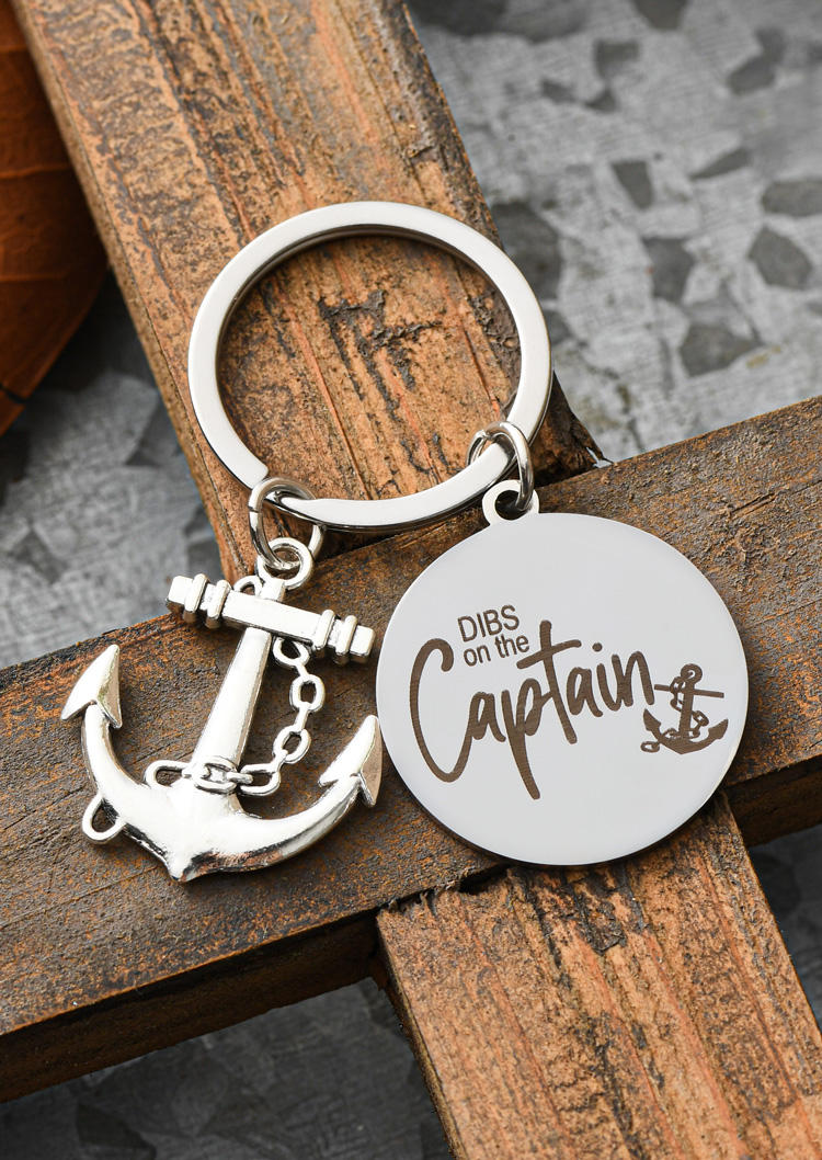 

Dibs On The Captain Anchor Keychain, Silver, SCM015487