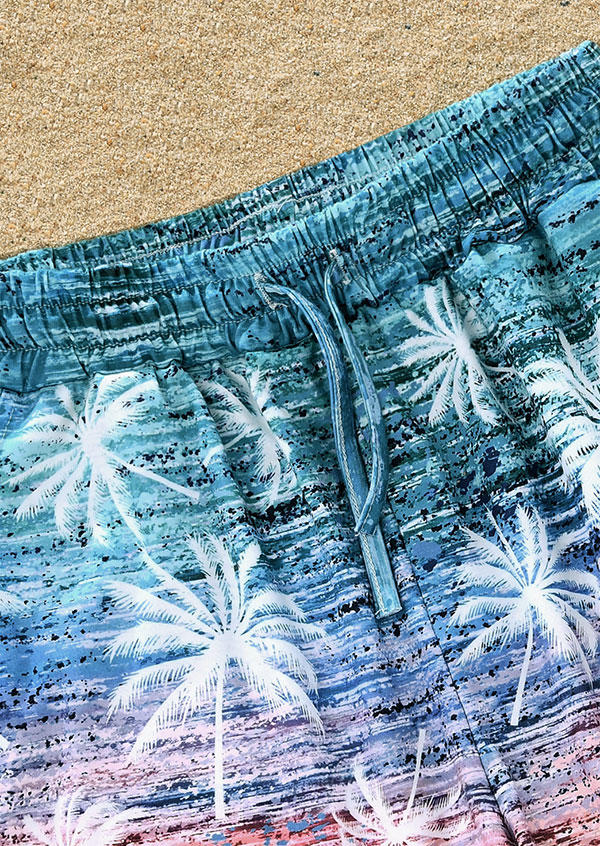 Coconut Tree Gradient Pocket Shorts