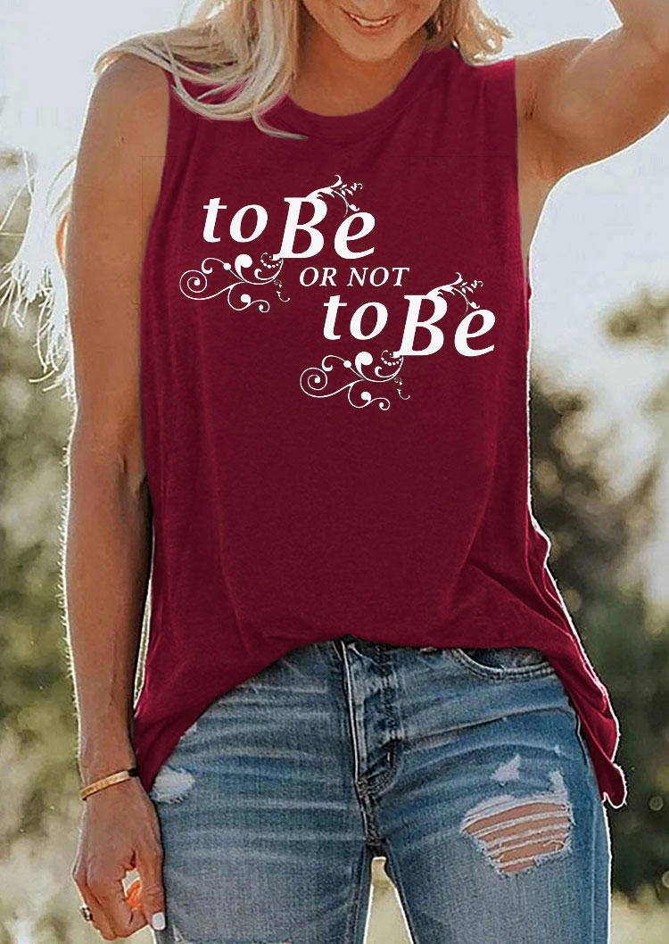 

To Be Or Not To Be Tank - Burgundy, Red, SCM015692