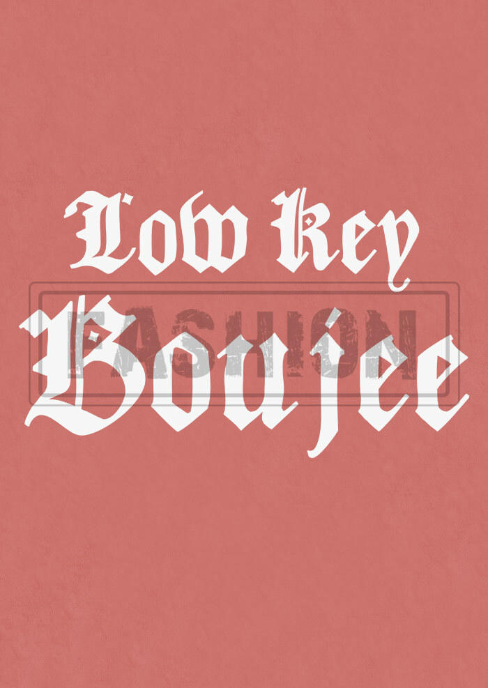 Low Key Boujee Gothic O-Neck Tank - Pink