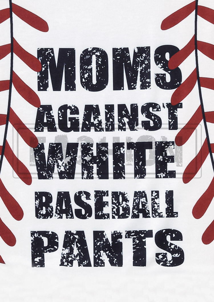 Moms Against White Baseball Pants Tank - White