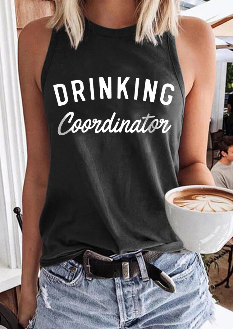 

Drinking Coordinator Racerback Tank - Dark Grey, Gray, SCM015960