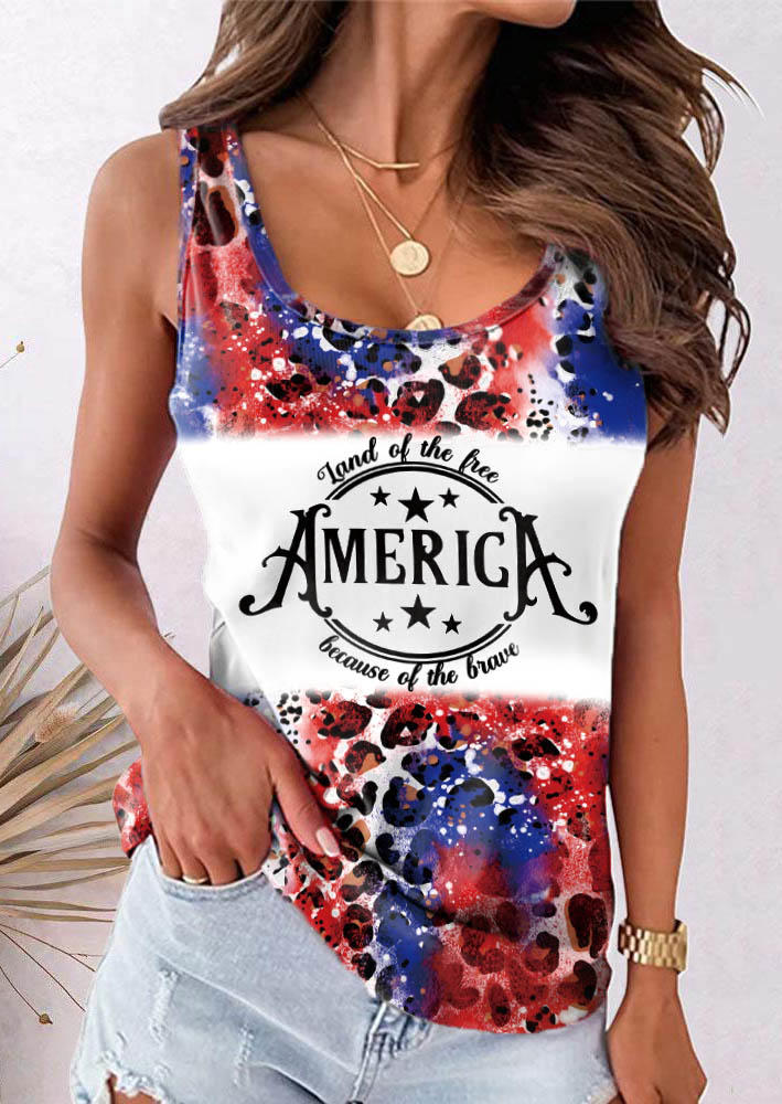 

Land Of The Free Because Of The Brave America Leopard Tank, Multicolor, SCM015718