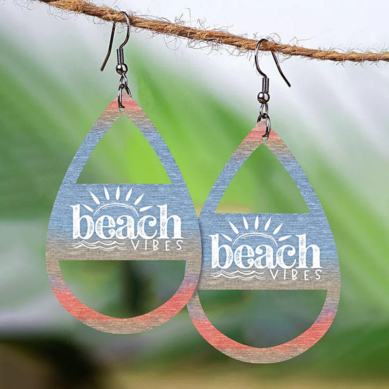 Beach Vibes Hollow Out Water Drop Earrings