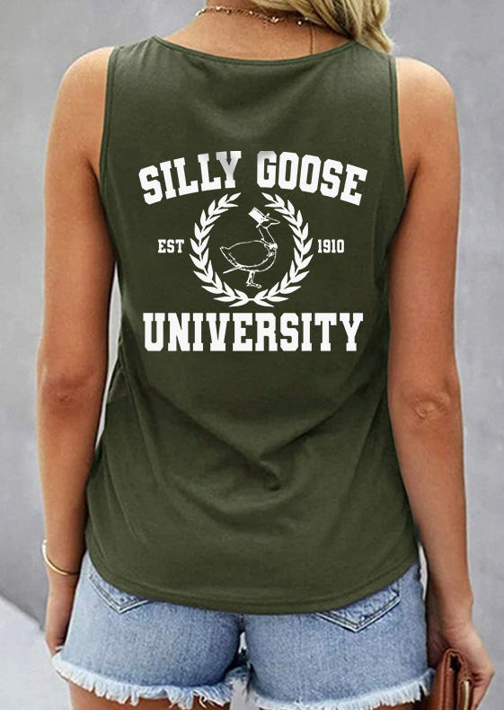 

Silly Goose University Tank - Army Green, SCM016213