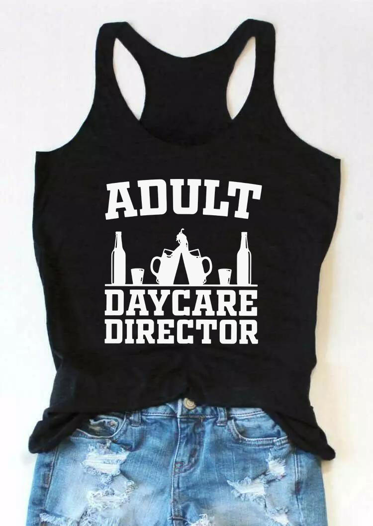 

Adult Daycare Director Racerback Tank - Black, SCM016264